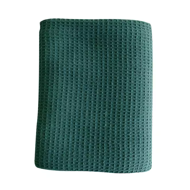 Toalla de algodón para té, servilletas de mesa tejidas, plato absorbente, rosa, gris y blanco para limpieza de cocina - 1