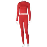 Conjunto deportivo de dos piezas de manga larga, nuevo traje informal de moda para mujer - details 141