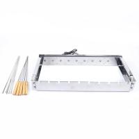 Parrilla eléctrica de acero inoxidable para barbacoa, rejilla para parrilla, pinchos, giro automático, utensilios de cocina - details 4