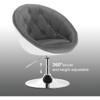 Taburete de Bar de Acero Cromado Taburete Bajo de Silla de Bar Taburete de Conferencia de Peluquería Taburete de Oficina Blanco BH41ws-1 - details 13