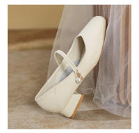 Retro versátil noche estilo nacional Mary Jane zapatos de las mujeres 2025 primavera y otoño nuevo cinturón de una palabra tacón medio boca ligera zapatos individuales mujeres - details 6