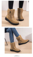 Botas de nieve de algodón para mujer, botas altas impermeables, antideslizantes, novedad de 2024 - details 9