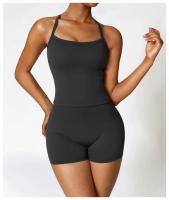 Pantalones cortos de Yoga para mujer, mallas de cintura alta de Color sólido, suaves, ajustados, deportivos, de compresión - details 3