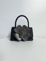 Bolso mujer 2025 nueva celebridad de Internet brillante diamantes de imitación rosa flor cadena pequeña bolsa cuadrada bolsa de mensajero portátil marea - details 19