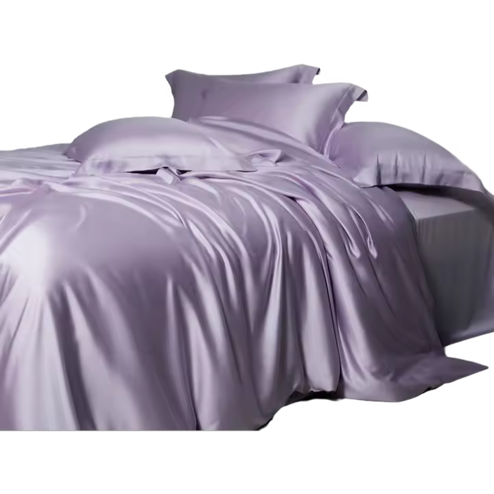 Juego de Ropa de Cama de Algodón 100% de Lujo 2025 Plano, Alta Cuenta de Hilos, Color Sólido, Cama de 1.5m/1.8m - 1
