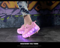 Zapatos de skate LED para niños y niñas, zapatos deportivos informales transpirables con carga USB, tamaño verdadero para edades de 7 a 13 años - details 4