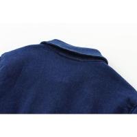 Mini Vestido Vaquero Plegado Ancho Ajuste Delgado Versátil para Mujer Color Sólido - details 5