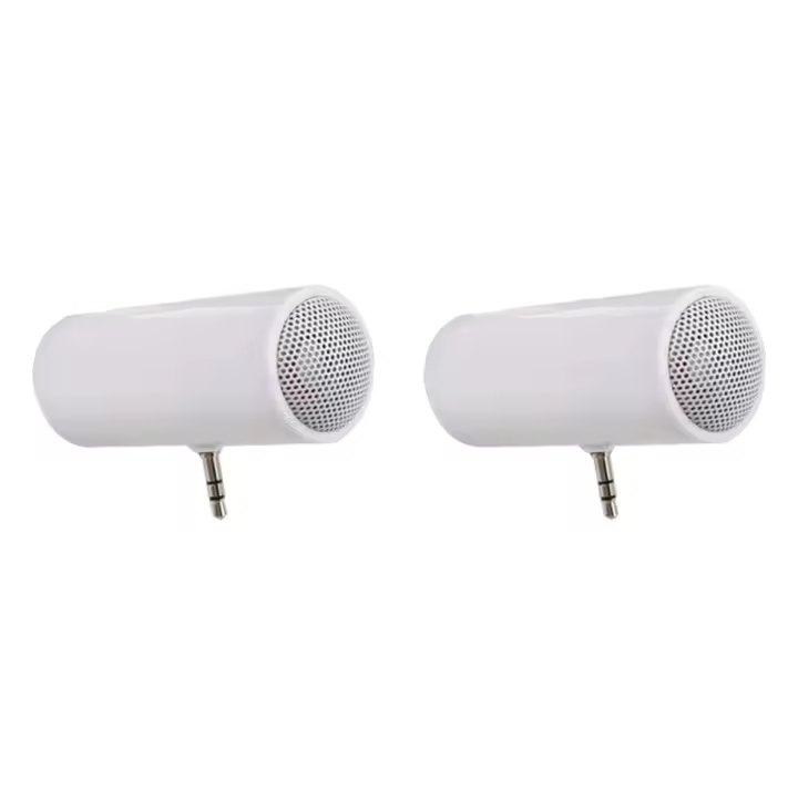 Minialtavoz estéreo portátil, reproductor de música MP3, amplificador para teléfono, tableta y PC, 2 piezas, 3,5mm - 1
