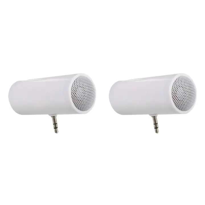 Minialtavoz estéreo portátil, reproductor de música MP3, amplificador para teléfono, tableta y PC, 2 piezas, 3,5mm - 1