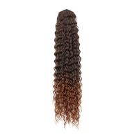 Cola de caballo rizada con cordón, estilo cornrow, con clip, efecto ombré, onda profunda, extensión de cola de caballo larga, postizo de cola de caballo - details 16