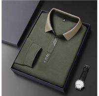 Nueva camisa Polo de manga larga para hombre, ropa deportiva informal de negocios, moda clásica de Color sólido, Top básico con cuello en V de marca para hombre - details 4