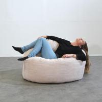 Terciopelo Acanalado - Suave y Confortable - Puff Pera con Relleno de Espuma Incluido, Óptimo Apoyo para la Espalda - Bean Bag, Sofa Puff Gigante (100 cm, Azul Marino) - details 19
