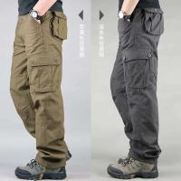 Nuevos monos de algodón a la moda para hombre, pantalones rectos con cremallera, pantalones de trabajo largos informales holgados de talla grande con seis y 6 bolsillos - details 8