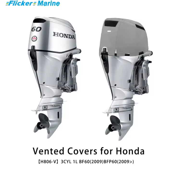 Cubiertas de ventilación personalizadas Flickermarine para motores fueraborda Honda 60hp BF60(2009)BFP60(2009) - 1