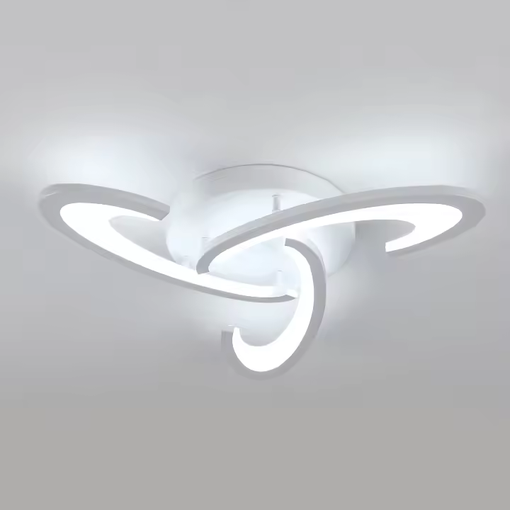 LED Plafón de Techo Moderno 36W 3240LM GOECO, 3000-6500K Dimmable con Control Remoto, Iluminación Interior Creativa para Sala de estar, Dormitorio, Comedor, 53*53*7,5  CM - 1