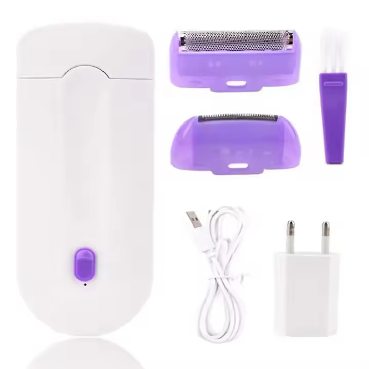 Epilador Portátil USB Recargable Cuidado del Cabello para Mujeres Afeitadora de Cara y Piernas para Bikini y Labios - 1