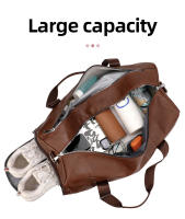 Bolsa de lona para gimnasio y Yoga para hombre, para acampar al aire libre, senderismo, escalada, bolsa de viaje de PU, bolsas deportivas grandes para Fitness con paquete de zapatos, almacenamiento de fin de semana - details 9