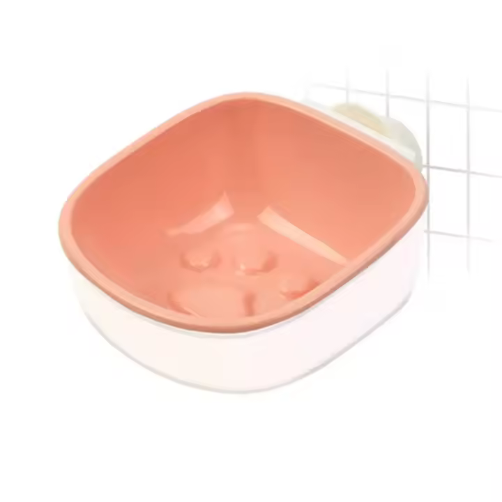 Cuenco colgante para mascotas, jaula para perros y gatos, alimentador fijo, fácil limpieza, antiastres para cachorros, alimentación lenta, cuencos de comida, plato de agua potable para gatitos - 1