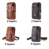 Bolso cruzado de gran capacidad Ricinera multifuncional para móvil Hebilla marrón - details 6
