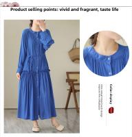 Elegante Vestido Suelto para Mujer Otoño 2025 Falda Larga de Moda de Talla Grande - details 9