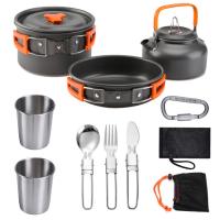 Batería de cocina para acampada, ligera de aluminio, para viajes y senderismo - details 19