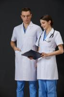 Bata de laboratorio personalizada para hombre, bata de laboratorio de manga corta con 3 bolsillos para mujer, bata médica, uniforme de clínica hospitalaria para enfermera - details 10
