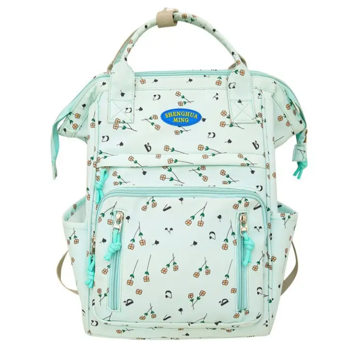 Estudiantes de secundaria, madre y bebé, mochila, viaje, estudiantes universitarios, floral, bolso, cartera, fresco y dulce - 1