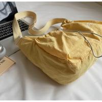 Bolso de hombro con cordón informal coreano, bolso cruzado plisado ligero de gran capacidad, bolso de viaje con cremallera de diseñador minimalista - details 12