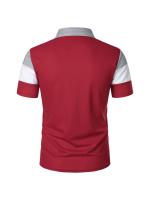 Polo a rayas Vintage para hombre, Camiseta de piqué de Golf, manga corta, bloque de Color, disponible en tallas grandes y altas - details 9