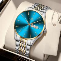Reloj de cuarzo minimalista para hombre con calendario doble - details 4