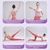 Cinturones de Yoga con espalda abierta para mujer, cinturón de estiramiento de Yoga, cuerda elástica de silicona, resistente al agua - details 11