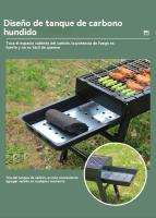 Barbacoa carbon portatil plegable al aire libre viajar Camping - details 6
