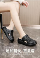Zuecos de verano para mujer, versátiles, con suela gruesa y suave, estilo bosque, que aumentan la altura. - details 3