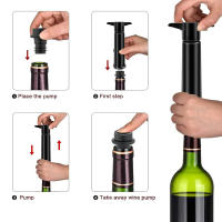Bomba de plástico para ahorro de vino, sellador de botellas duradero con 10 tapones de vacío, reutilizable, para todas las botellas de vino estándar - details 1