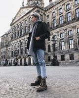 Botas con cordones de cuero Crazy Horse Dr. Martens 1460 unisex - details 0
