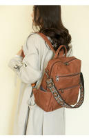 Mochila para mujer, mochila retro ligera para niñas, bolso de hombro de doble propósito, de viaje, de ocio, de gran capacidad. - details 8