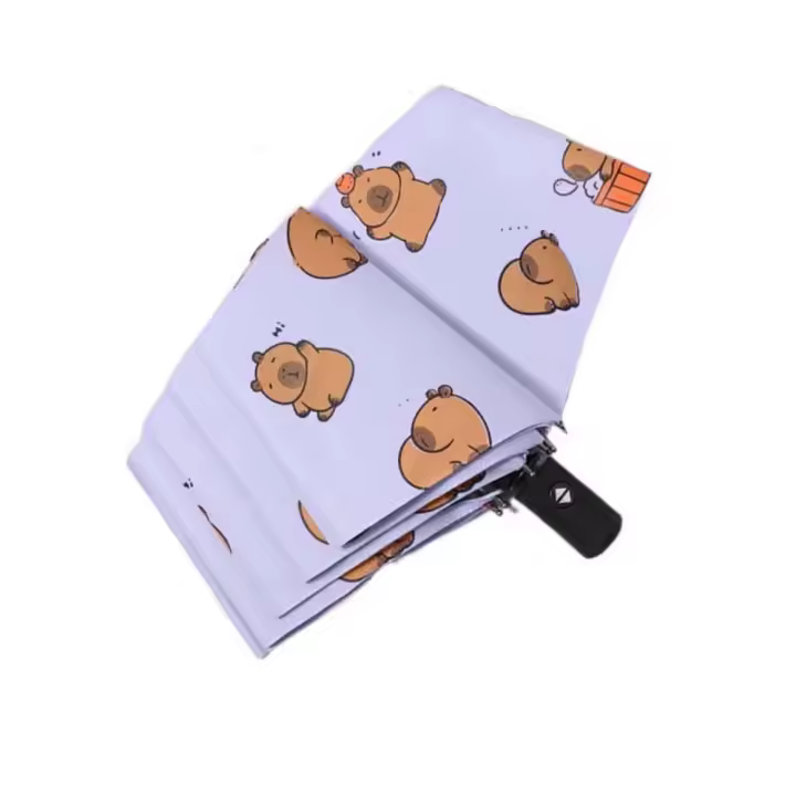 Protección solar, animales, dibujos animados, paraguas plegable, sombrilla de 8 cotillas - 1