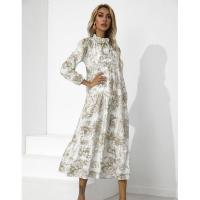 Vestidos elegantes y bonitos estampados para mujer, vestido suelto de manga larga con cuello redondo, nueva promoción - details 16
