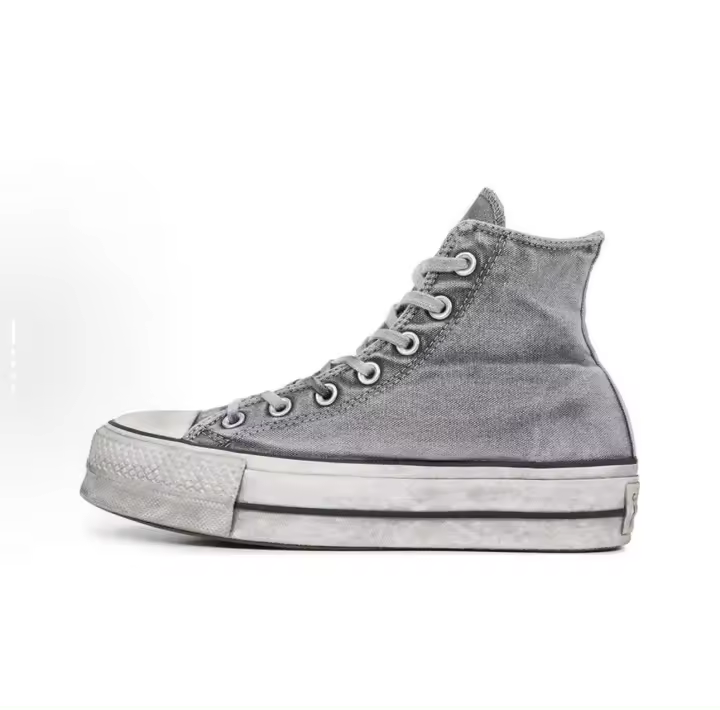 Buroalma Zapatillas Plataforma Chuck Taylor All Star Plataforma bota Blanca |   Clásicas y elegantes |   Estilo Retro Urbano - 1