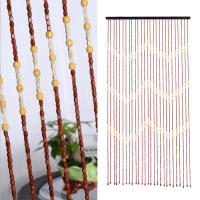 Cortina con cuentas de bambú y madera Natural Vintage, 27 hebras, pantalla de mosca para Baño, Dormitorio, porche, puerta - details 4