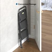 Escaleras Plegables de 150KG Pedales Antideslizantes Anchos Taburete Escaleras de Mano de Acero - details 48