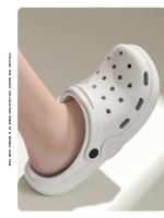 Zapatillas de verano para mujer, sandalias de espuma, tacones altos, suelas gruesas, chanclas antideslizantes, zapatillas de playa coreanas con rayas exteriores a la moda - details 8