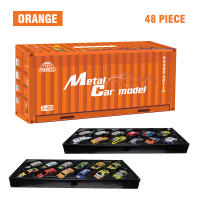 Juego de Mini coches de 48 piezas, coches de inercia para niños, modelo de vehículo de plástico con contenedor, juguete de colección, regalo de cumpleaños para niños - details 2