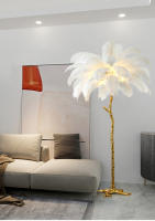 Lámpara de pie con plumas, luminaria moderna para sala de estar, restaurante, oficina, dormitorio, decoración de plumas - details 0