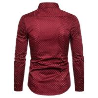 Camisa grande para hombre, estampado perenne, camisa juvenil de lunares de manga larga - details 1
