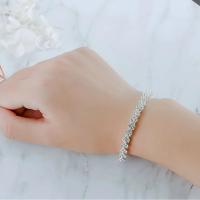 Pulsera elegante para mujer, cadena de circonita cúbica, diamantes de imitación, brazalete con incrustaciones brillantes, regalos - details 8