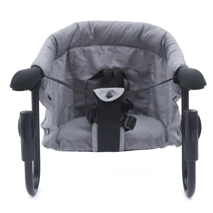 Asiento de mesa plegable para bebé, desmontable y portátil, con gancho en la silla con bolsa de almacenamiento, tronas altas - 1