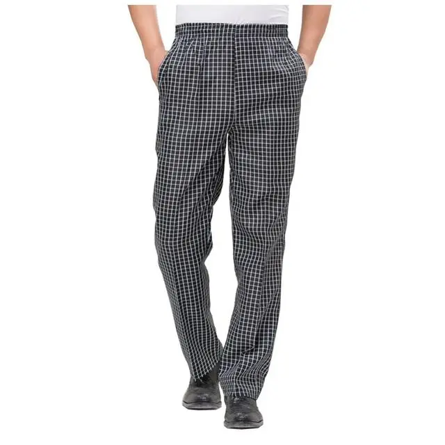 Pantalones de hombre restaurante cocina chef trabajo pantalones largos - 1