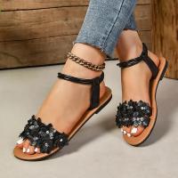 Sandalias planas con decoración de flores para mujer, zapatos de playa ligeros y cómodos, vestido Floral blanco a la moda, verano 2025 - details 4
