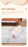 Cama para Perro de Veludo Rosa Grande Mediano Circular de Mezcla Textil Recomendado para Todas las Raças de Perros Suave y Peluche - details 1
